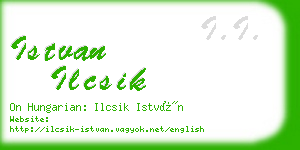 istvan ilcsik business card